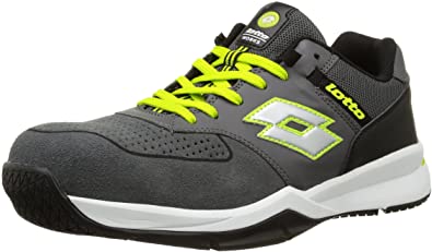 lotto safety shoes works street 500 s1p grey yellow (8) - a photo