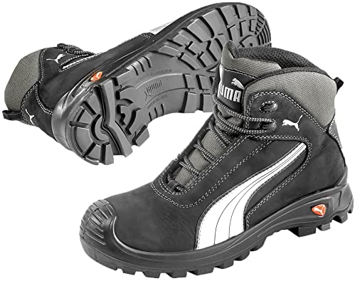 puma safety unisex adults' cascades mid s3 hro src, puma safety shoes black size: 10.5 uk (45 eu) - en safety certified - a photo