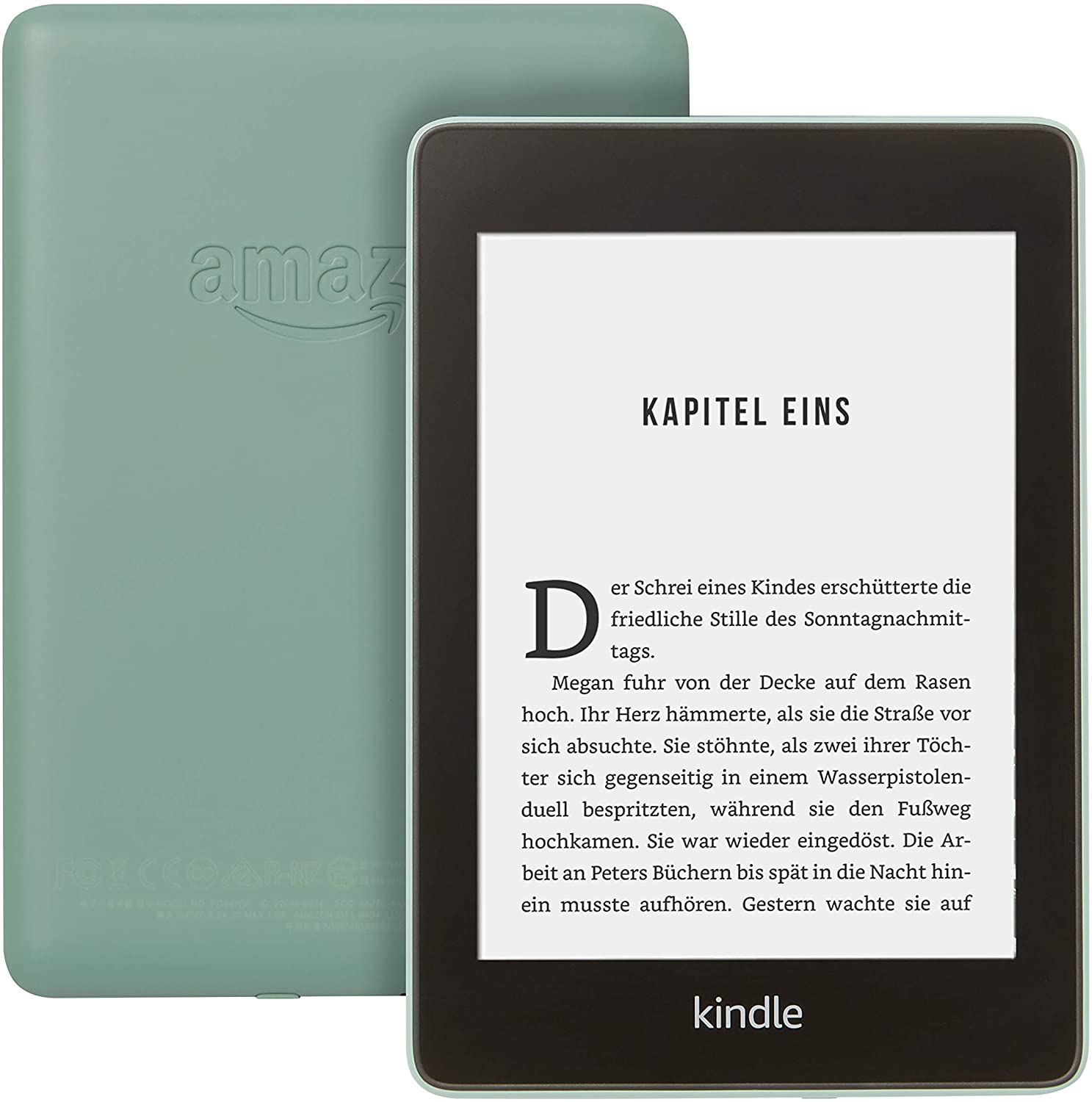 kindle paperwhite | waterproof, 6 inch high-resolution display, 8gb—with special offers—sage
