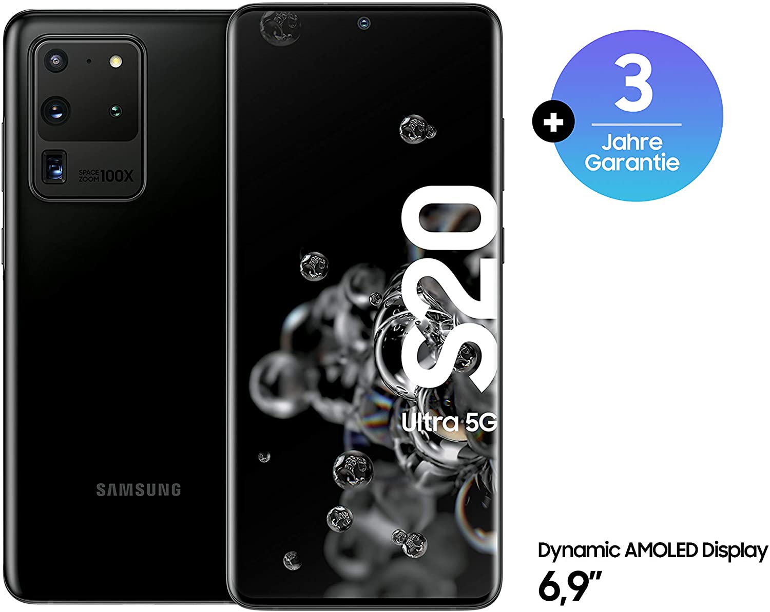 samsung galaxy s20 ultra 5g smartphone bundle, 128 gb, black - a photo