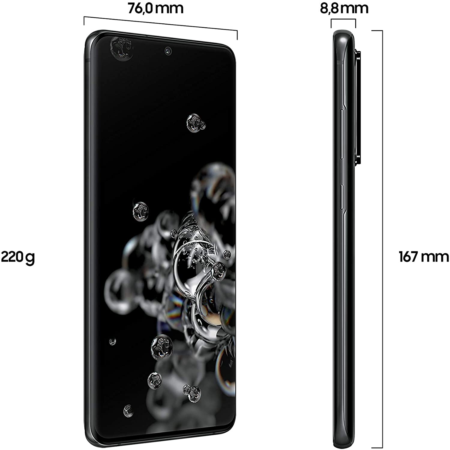 samsung galaxy s20 ultra 5g smartphone bundle, 128 gb, black