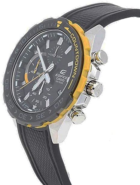 casio edifice men's chronograph quartz watch efr-566, black - efr-566pb-1avuef