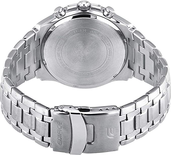 casio men's analogue quartz smart watch with solid stainless steel bracelet ef-539d-1avef