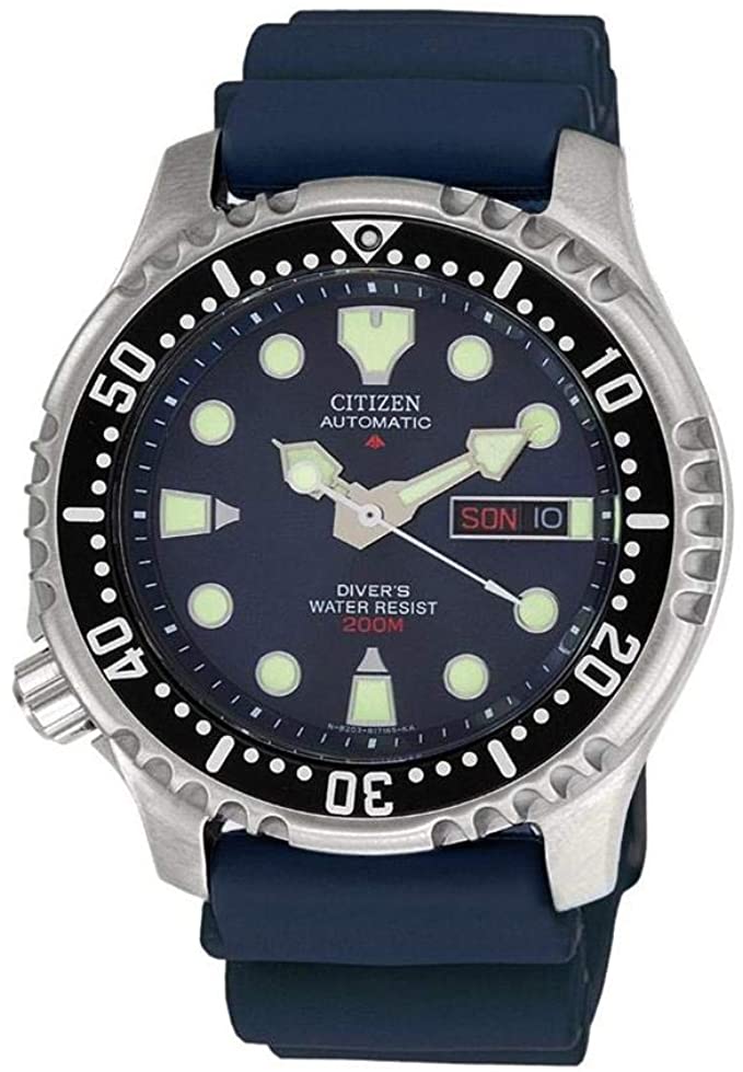 citizen men's analogue automatic watch with plastic strap ny0040-17le - a photo
