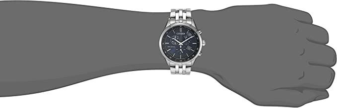 citizen men's chronograph solar powered watch with stainless steel strap at2141-52l