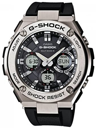 mens casio g-steel alarm chronograph watch gstw1101aer