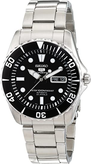 seiko men's analogue automatic watch with stainless steel bracelet - snzf17k1 - a photo
