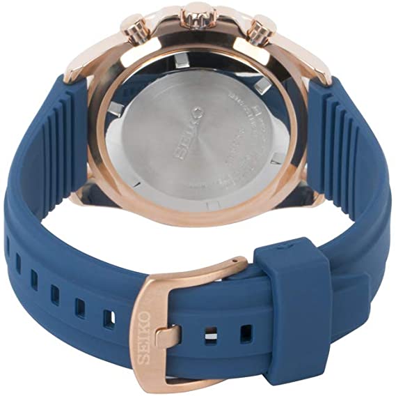 seiko mens chronograph quartz watch with rubber strap ssb290p1