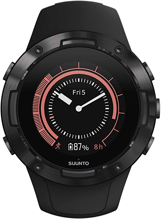 suunto 5 unisex adult gps multisport watch, mineral glass, stainless steel, silicone, graphite, ss050302000 - a photo